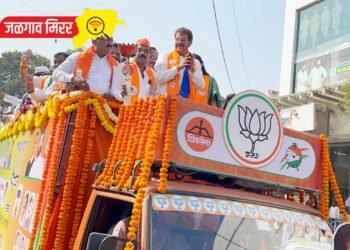 शेकडोंच्या उपस्थितीत आ. राजूमामा भोळे यांची वाहन रॅली उत्साहात !