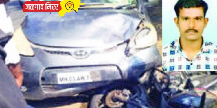 भरधाव चारचाकीने दुचाकीस्वार तरुण ठार