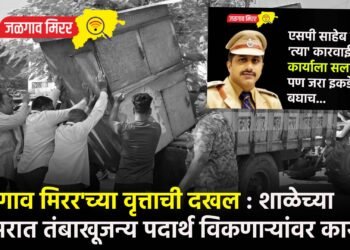 ‘जळगाव मिरर’च्या वृत्ताची दखल : शाळेच्या परिसरात तंबाखूजन्य पदार्थ विकणाऱ्यांवर कारवाई