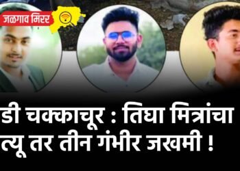 गाडी चक्काचूर : तिघा मित्रांचा मृत्यू तर तीन गंभीर जखमी !