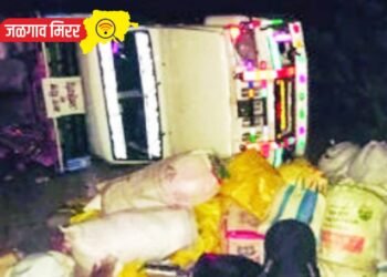 जामनेर रोडवर पिकअप गाडी उलटली : १४ जण जखमी !