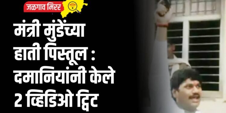 मंत्री मुंडेंच्या हाती पिस्तूल : दमानियांनी केले २ व्हिडिओ ट्विट