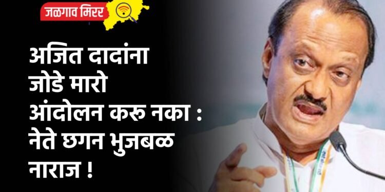 अजित दादांना जोडे मारो आंदोलन करू नका : नेते छगन भुजबळ नाराज !