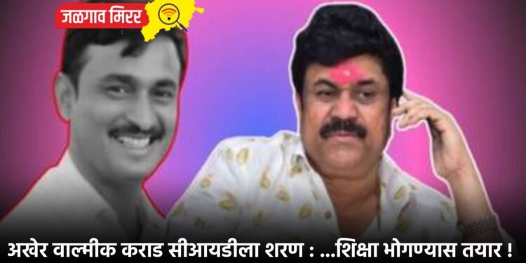 अखेर वाल्मीक कराड सीआयडीला शरण : …शिक्षा भोगण्यास तयार !