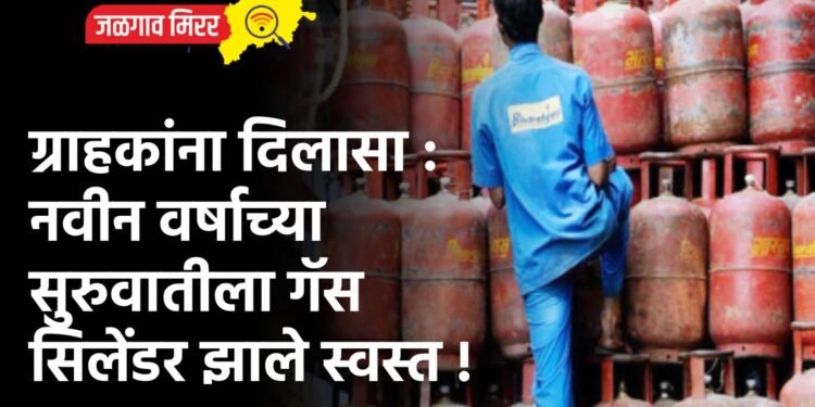 ग्राहकांना दिलासा : नवीन वर्षाच्या सुरुवातीला गॅस सिलेंडर झाले स्वस्त !