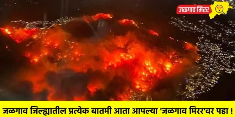 जंगलाला आग लागली पळापळ ! अमेरिकेतील कॅलिफोर्नियातील आगीने रौद्ररूप