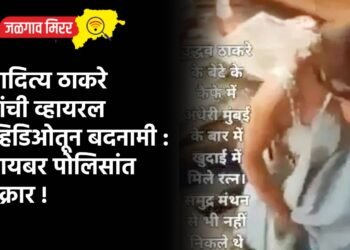 आदित्य ठाकरे यांची व्हायरल व्हिडिओतून बदनामी : सायबर पोलिसांत तक्रार !