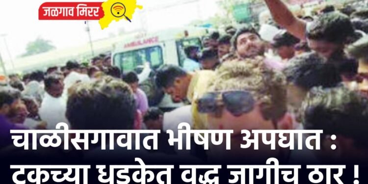 चाळीसगावात भीषण अपघात : ट्रकच्या धडकेत वृद्ध जागीच ठार !