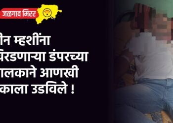 तीन म्हशींना चिरडणाऱ्या डंपरच्या चालकाने आणखी एकाला उडविले !