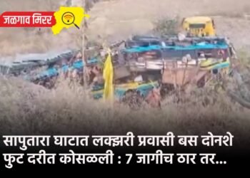 सापुतारा घाटात लक्झरी प्रवासी बस दोनशे फुट दरीत कोसळली : ७ जागीच ठार तर…