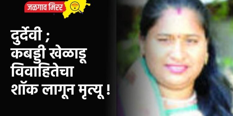 दुर्देवी ; कबड्डी खेळाडू विवाहितेचा शॉक लागून मृत्यू !