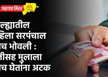 जिल्ह्यातील महिला सरपंचाल लाच भोवली : पतीसह मुलाला लाच घेतांना अटक