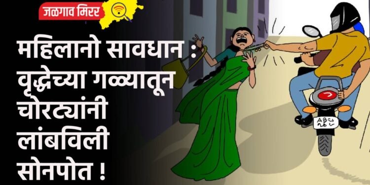 महिलानो सावधान : वृद्धेच्या गळ्यातून चोरट्यांनी लांबविली सोनपोत !