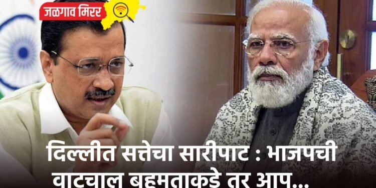 दिल्लीत सत्तेचा सारीपाट : भाजपची वाटचाल बहुमताकडे तर आप…
