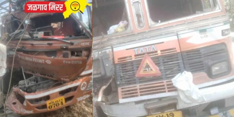 पहाटेच्या सुमारास ट्रक-आयशरची समोरासमोर धडक : चालक ठार तर तीन गंभीर !