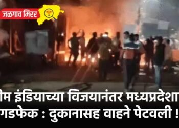 टीम इंडियाच्या विजयानंतर मध्यप्रदेशात दगडफेक : दुकानासह वाहने पेटवली !