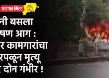 मिनी बसला भीषण आग : चार कामगारांचा होरपळून मृत्यू तर दोन गंभीर !