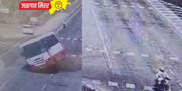 दुचाकीस्वाराला वाचविताना बस उलटली : प्रवासी गंभीर जखमी !