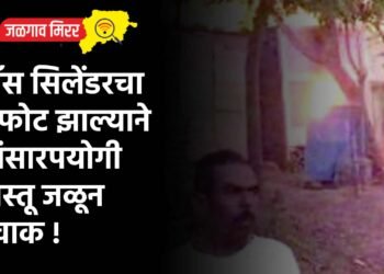 गॅस सिलेंडरचा स्फोट झाल्याने संसारपयोगी वस्तू जळून खाक !