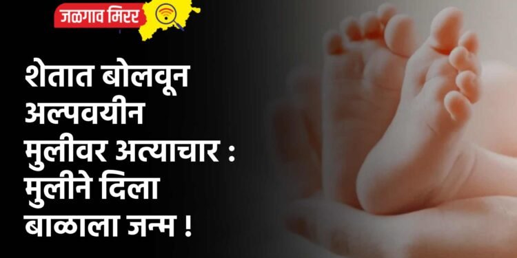 शेतात बोलवून अल्पवयीन मुलीवर अत्याचार : मुलीने दिला बाळाला जन्म !