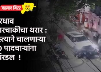 भरधाव चारचाकीचा थरार : रस्त्याने चालणाऱ्या १० पादचाऱ्यांना चिरडल  !