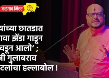 ‘त्यांच्या छातडात भगवा झेंडा गाडून निवडून आलो’ ; मंत्री गुलाबराव पाटलांचा हल्लाबोल !