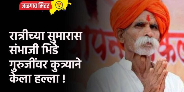 रात्रीच्या सुमारास संभाजी भिडे गुरुजींवर कुत्र्याने केला हल्ला !