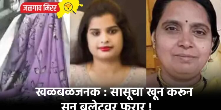 खळबळजनक : सासूचा खून करून सून बुलेटवर फरार !