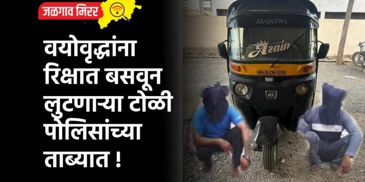 वयोवृद्धांना रिक्षात बसवून लुटणाऱ्या टोळी पोलिसांच्या ताब्यात !