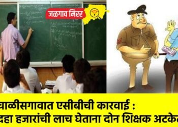 चाळीसगावात एसीबीची कारवाई : दहा हजारांची लाच घेताना दोन शिक्षक अटकेत !