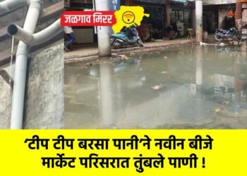 ‘टीप टीप बरसा पानी’ने नवीन बीजे मार्केट परिसरात तुंबले पाणी !