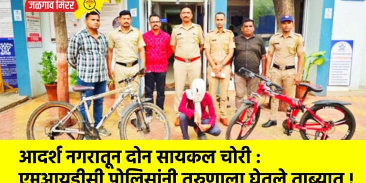 आदर्श नगरातून दोन सायकल चोरी : एमआयडीसी पोलिसांनी तरुणाला घेतले ताब्यात !