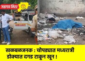 खळबळजनक : चोपड्यात मध्यरात्री डोक्यात दगड टाकून खून !