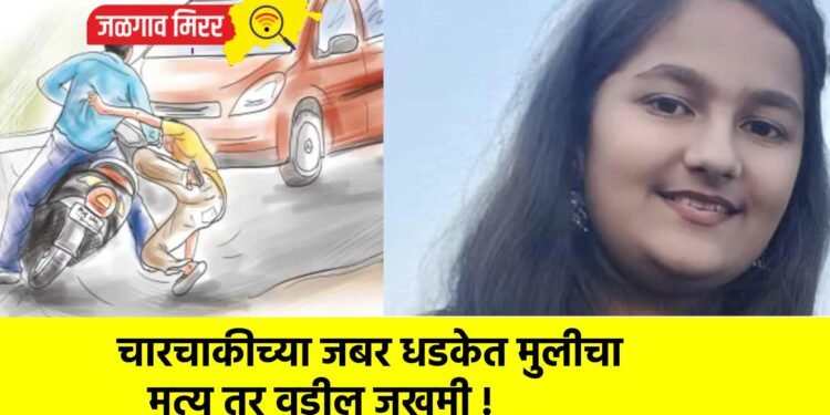 चारचाकीच्या जबर धडकेत मुलीचा मृत्यू तर वडील जखमी !