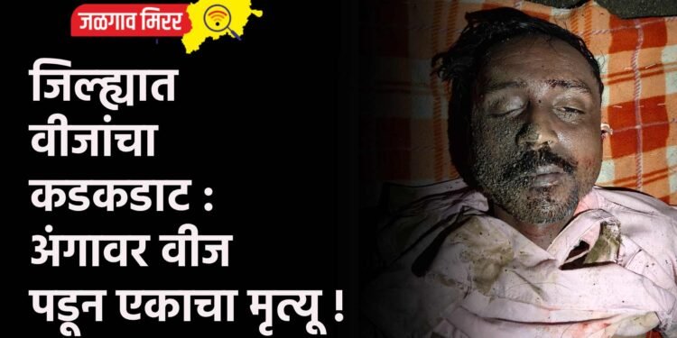 जिल्ह्यात वीजांचा कडकडाट : अंगावर वीज पडून एकाचा मृत्यू !