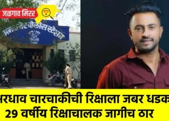 भरधाव चारचाकीची रिक्षाला जबर धडक ; २९ वर्षीय रिक्षाचालक जागीच ठार