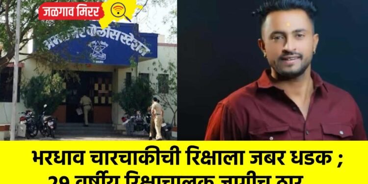 भरधाव चारचाकीची रिक्षाला जबर धडक ; २९ वर्षीय रिक्षाचालक जागीच ठार