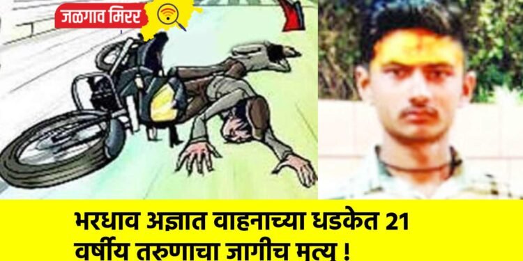भरधाव अज्ञात वाहनाच्या धडकेत २१ वर्षीय तरुणाचा जागीच मृत्यू !