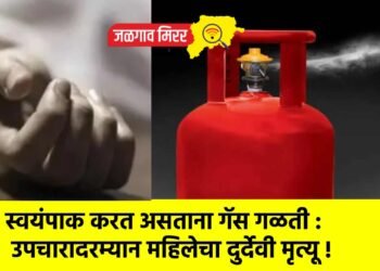 स्वयंपाक करत असताना गॅस गळती :  उपचारादरम्यान महिलेचा दुर्देवी मृत्यू !