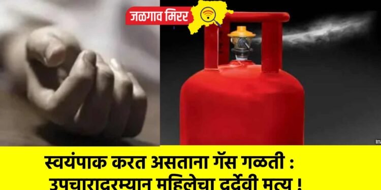 स्वयंपाक करत असताना गॅस गळती :  उपचारादरम्यान महिलेचा दुर्देवी मृत्यू !
