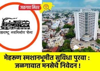 मेहरूण स्मशानभूमीत सुविधा पुरवा : जळगावात मनसेचे निवेदन !