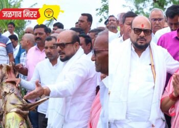 पालकमंत्र्यांनी वादळग्रस्त शेतकऱ्यांच्या शेतात धाव अन दिला धीर !