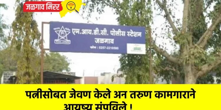 पत्नीसोबत जेवण केले अन तरुण कामगाराने आयुष्य संपविले !