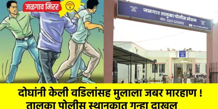 दोघांनी केली वडिलांसह मुलाला जबर मारहाण !