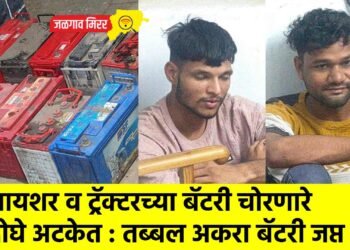 आयशर व ट्रॅक्टरच्या बॅटरी चोरणारे दोघे अटकेत : तब्बल अकरा बॅटरी जप्त !