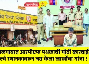 जळगावात आरपीएफ पथकाची मोठी कारवाई : रेल्वे स्थानकावरुन जप्त केला लाखोंचा गांजा !