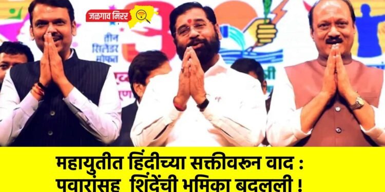महायुतीत हिंदीच्या सक्तीवरून वाद : पवारांसह  शिंदेंची भूमिका बदलली !