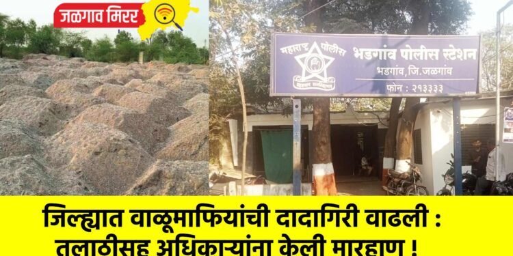 जिल्ह्यात वाळूमाफियांची दादागिरी वाढली : तलाठीसह अधिकाऱ्यांना केली मारहाण !