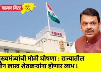 मुख्यमंत्र्यांची मोठी घोषणा : राज्यातील तीन लाख शेतकऱ्यांना होणार लाभ !