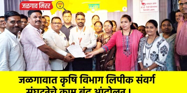 जळगावात कृषि विभाग लिपीक संवर्ग संघटनेचे काम बंद आंदोलन !